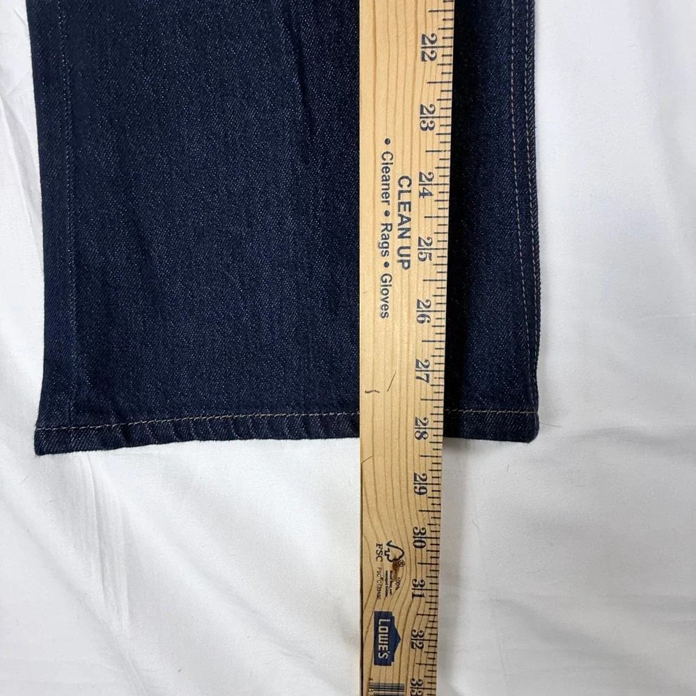 LOFT Wide Leg Jeans Womens 4P Dark Wash High Rise Denim Minimalist Classic